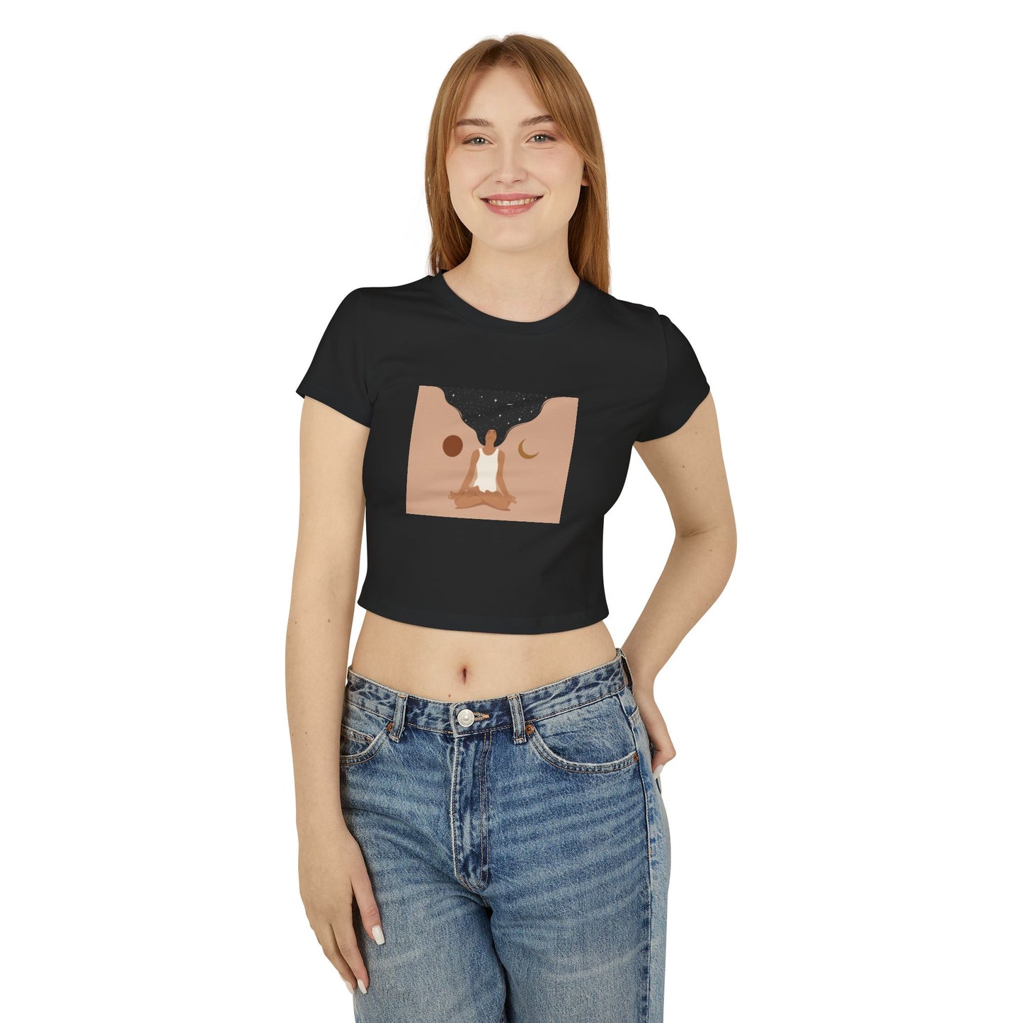 black girl magic Cosmic Meditation Women's Baby Tee